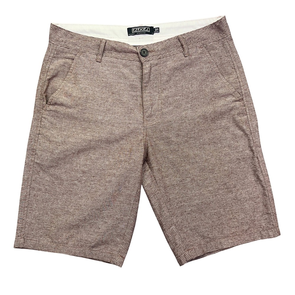 Ezekiel Striped Shorts Casual‎ Walking Everyday Sz 31 Fits 33" Boho Grunge Chino